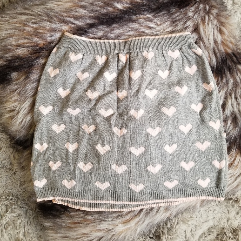 Light Pink/Gray Heart Skirt